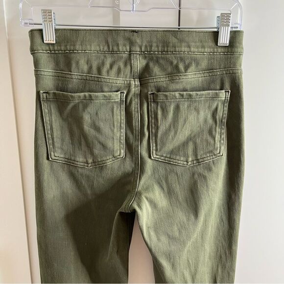 Spanx Jeanish Shaping Ankle Leggings Pants Pull On Olive Green Sz S - Picture 10 of 14
